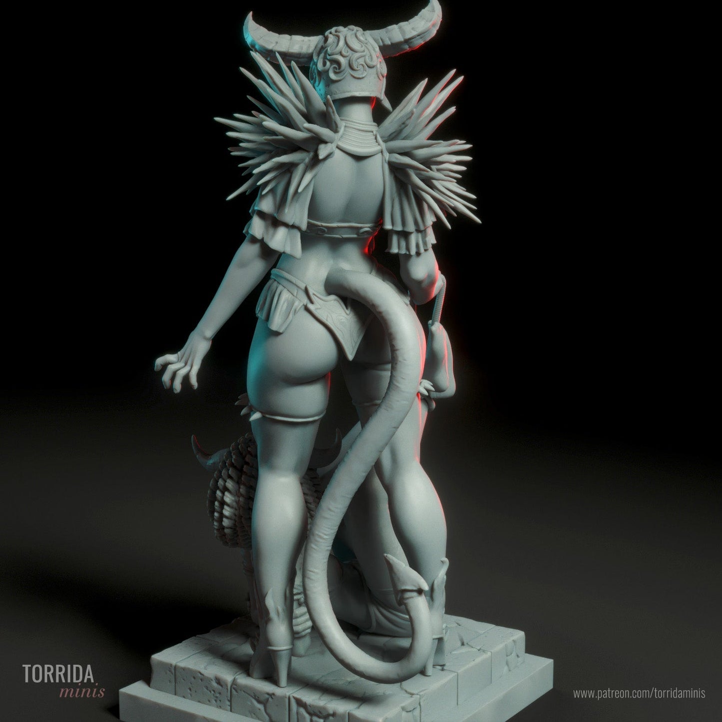 Bilha, a demoness dominatrix Resin miniature FanArt by Torrida Figurines