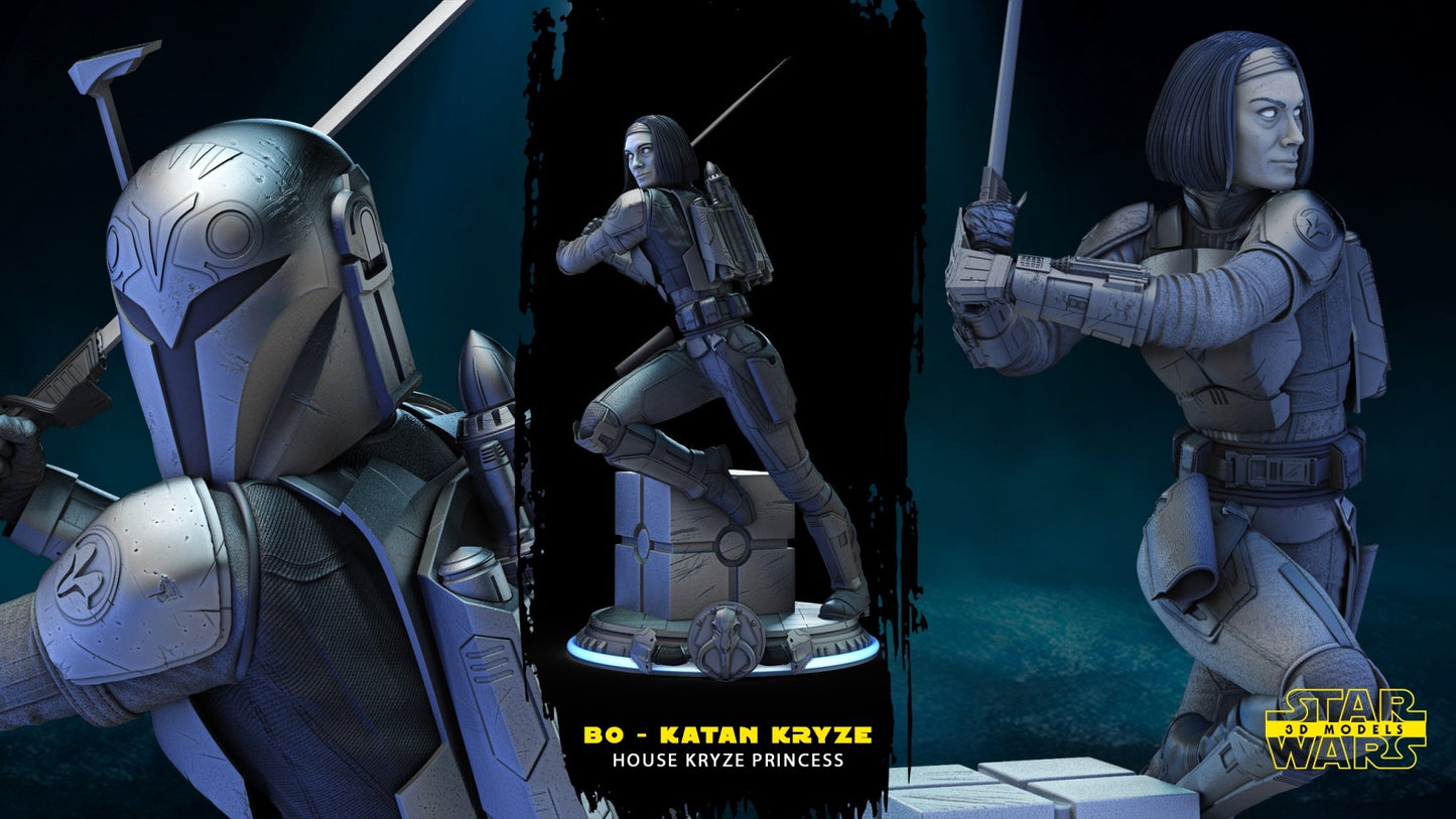 Bo-Katan Kryze 3D Printed Figurine FunArt Collectable GARAGE KIT