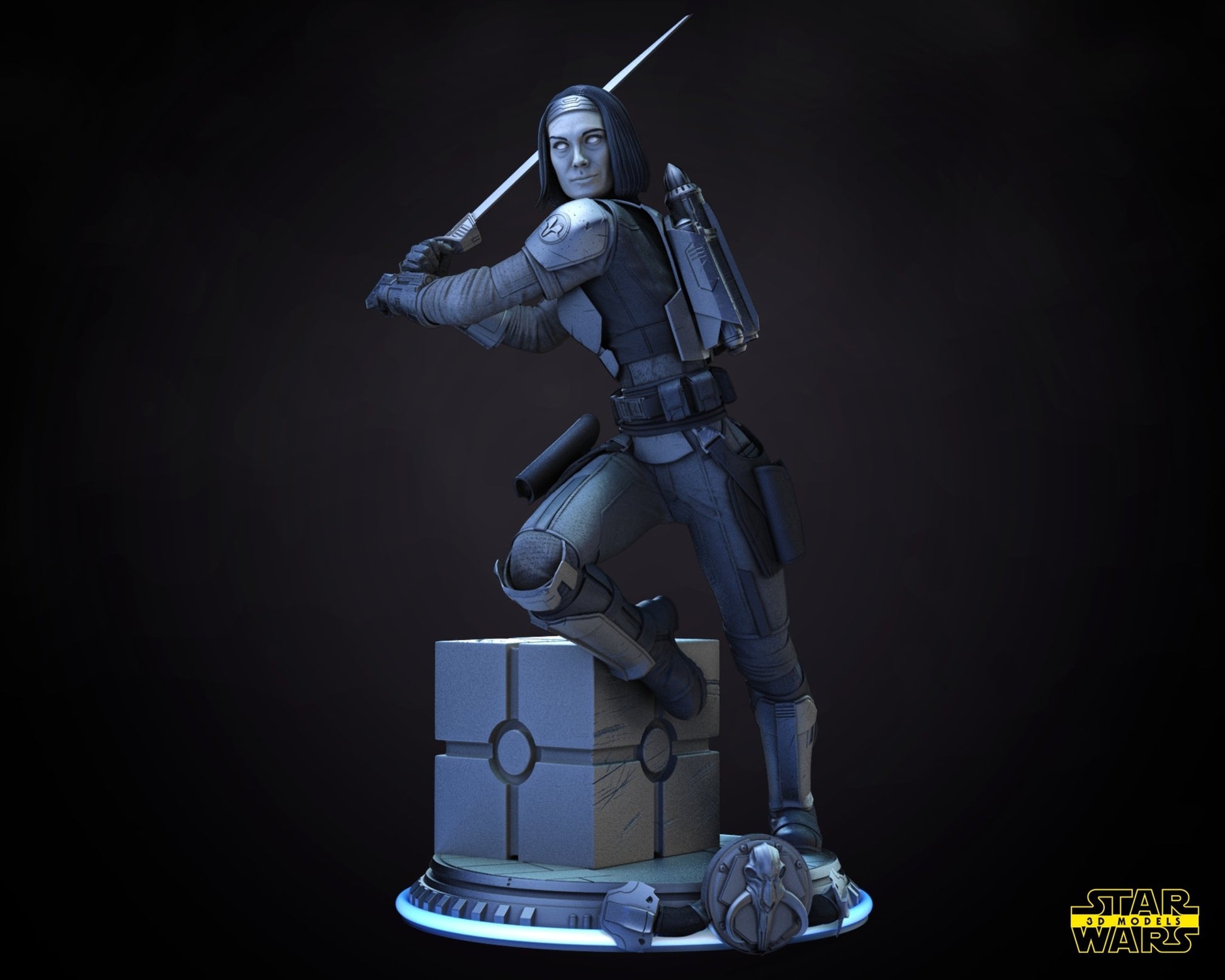 Bo-Katan Kryze 3D Printed Figurine FunArt Collectable GARAGE KIT