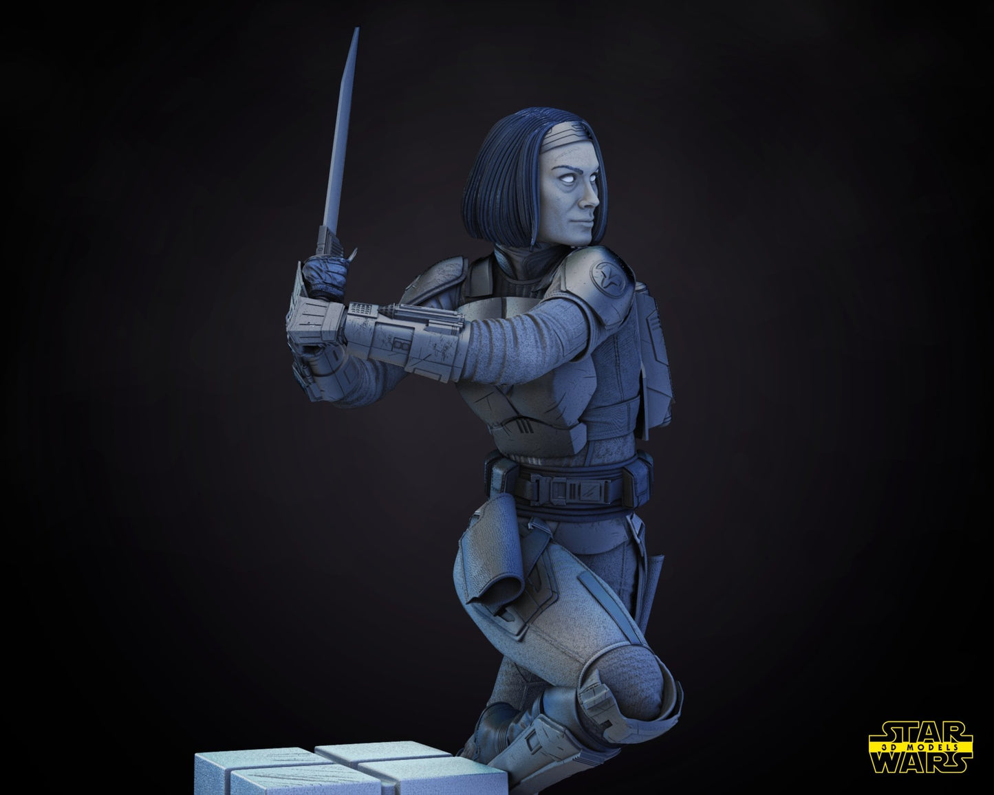 Bo-Katan Kryze 3D Printed Figurine FunArt Collectable GARAGE KIT