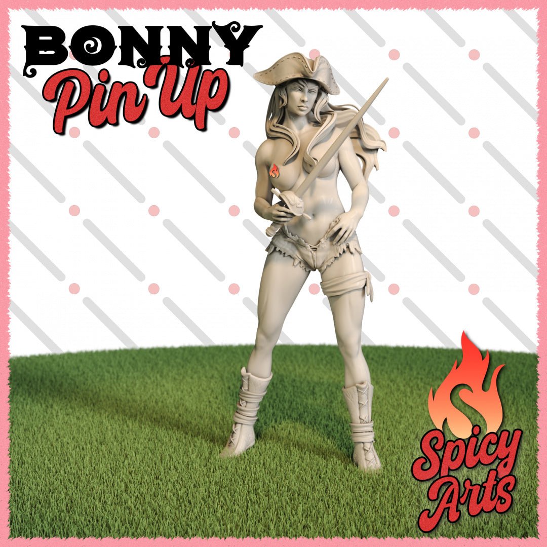 Bonny 1 NSFW 3d Printed miniature FanArt by Spicy Arts Scaled Collectables Statues & Figurines