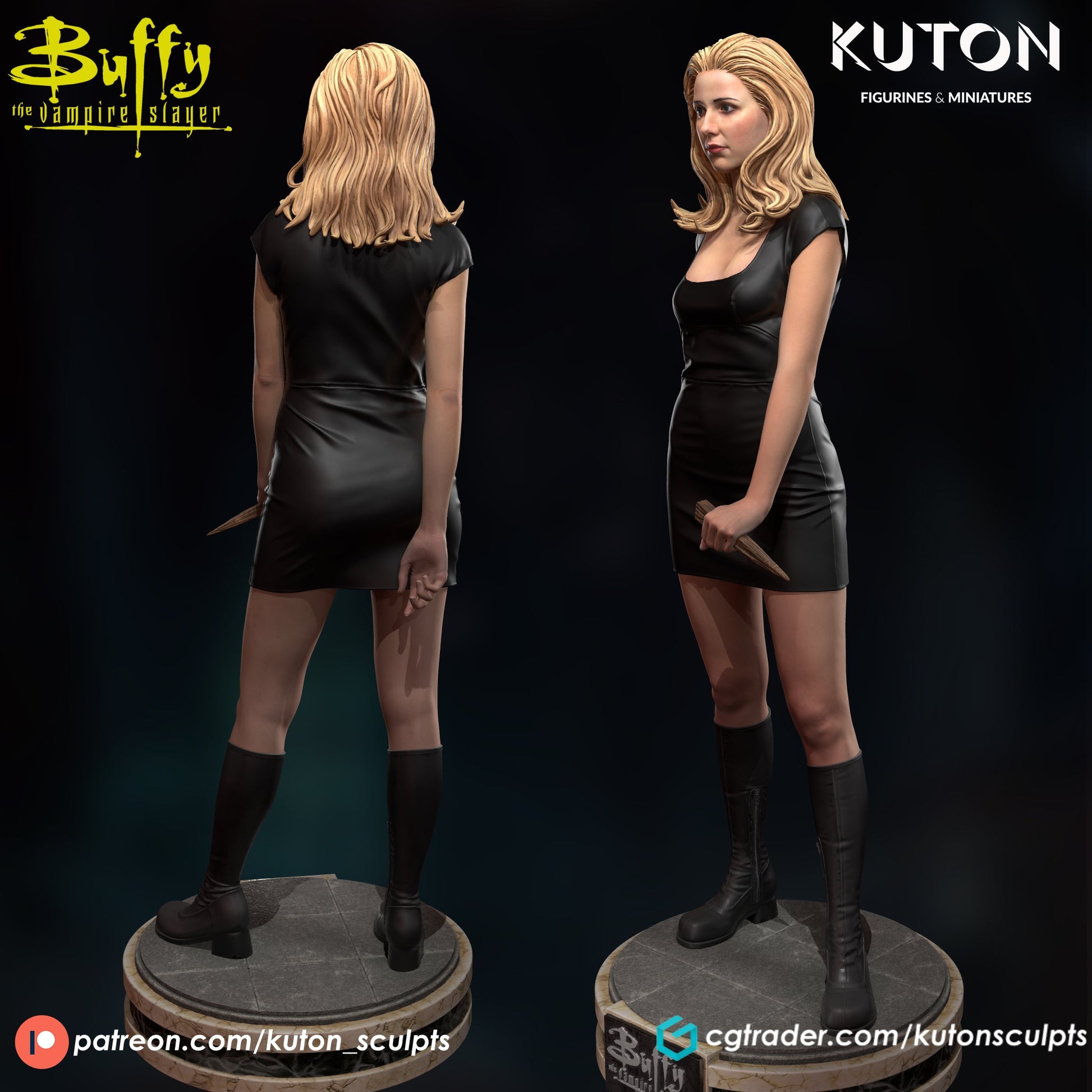 Buffy Resin Miniature Scale models Fun Art by KUTON Collectibles
