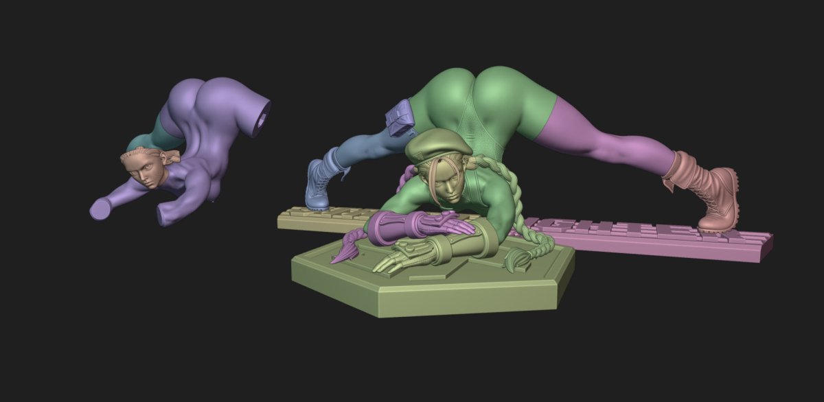 Cammy 3D Printed Anime Scale model, Unpainted Resin garage kit