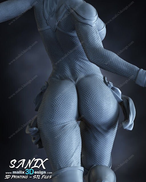 CAPTAIN MARVEL 3D Printed Resin Figure Model Kit FunArt | Diorama by SANIX3D UNPAINTED GARAGE KIT