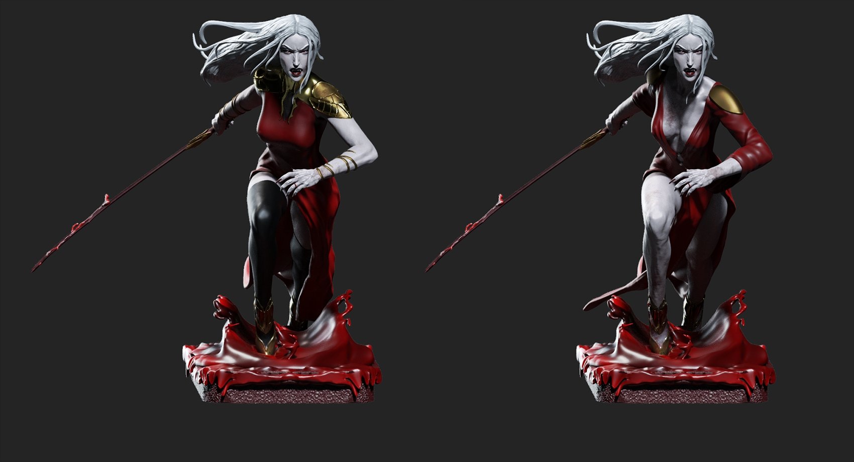 Carmilla 3D Printed Miniature FunArt by ca_3d_art Statues & Figurines & Collectible Unpainted