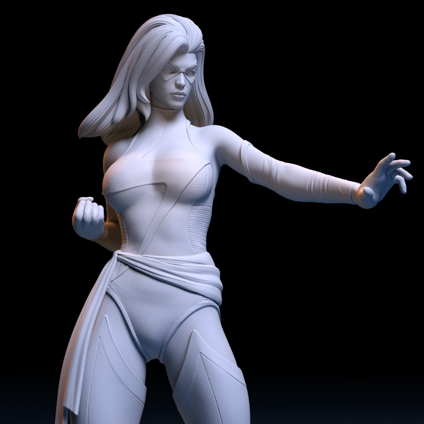 Carol Danvers 3D Printed Figurine Scaled Models