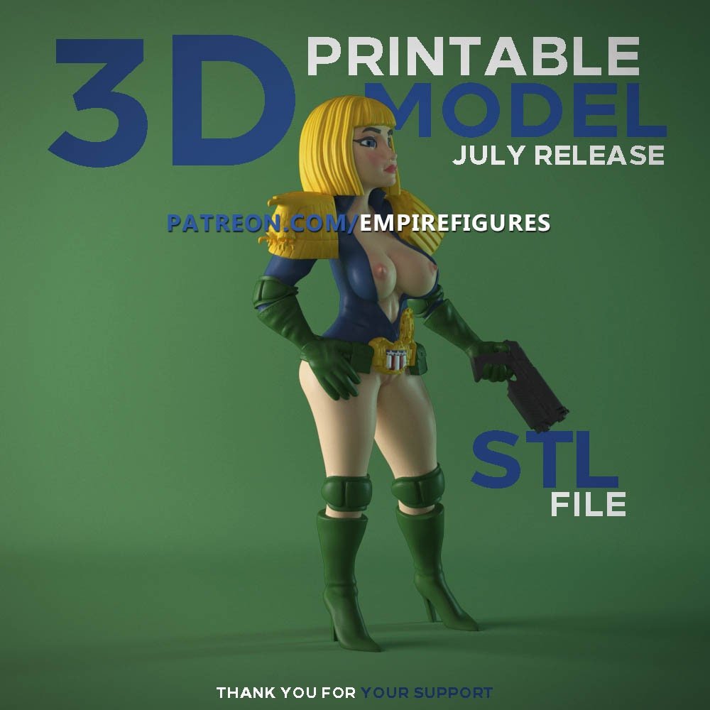 Cassandra Anderson Judge Dredd | 3D Printed | Fun Art | Unpainted