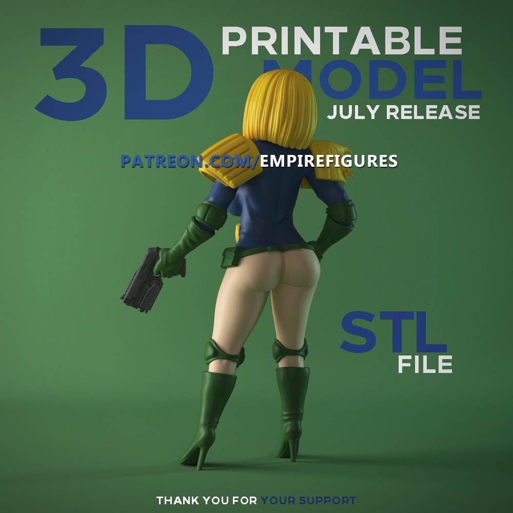 Cassandra Anderson Judge Dredd | 3D Printed | Fun Art | Unpainted