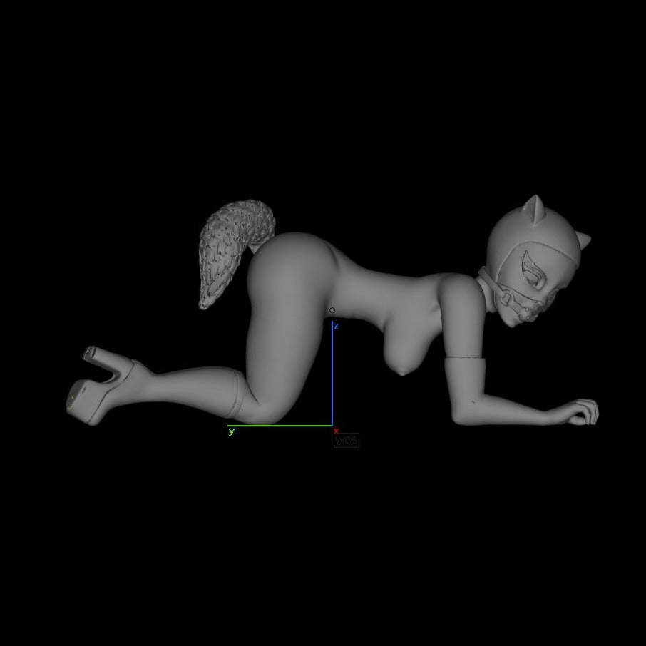 CatWoman | 3D Printed | Fanart | Unpainted | NSFW Version | Figurine | Figure | Miniature | Sexy |