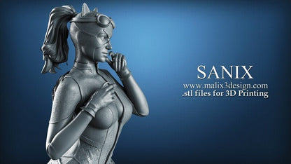 CATWOMAN 3D Printed Resin Figure Model Kit FunArt | Diorama by SANIX3D UNPAINTED GARAGE KIT