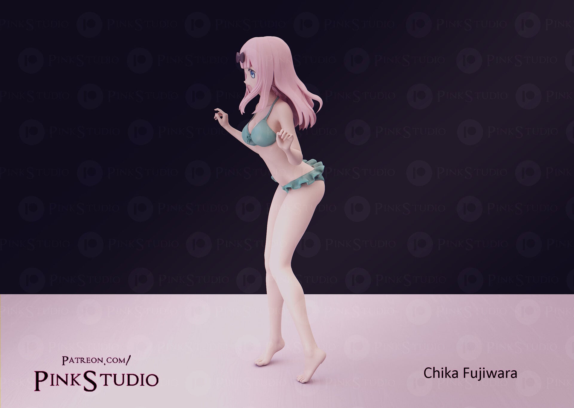 Chika Fujiwara NSFW Firure 3D Printed Fanart DIY Garage Kit , Unpainted , NSFW Figurine , Nude Figurine , Sexy Miniature , Bondage figure , Naked Waifu , Adult Figurine , Anime Figure