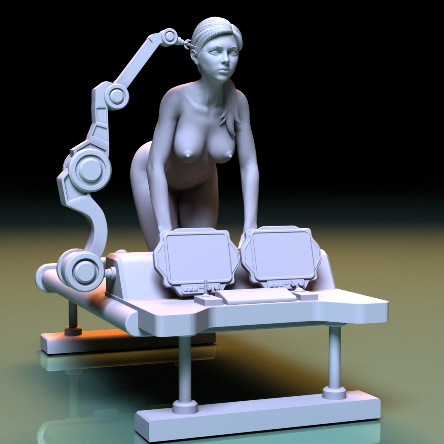 NSFW Resin Miniature Chloe - Detroit NSFW 3D Printed Miniature Fanart Unpainted