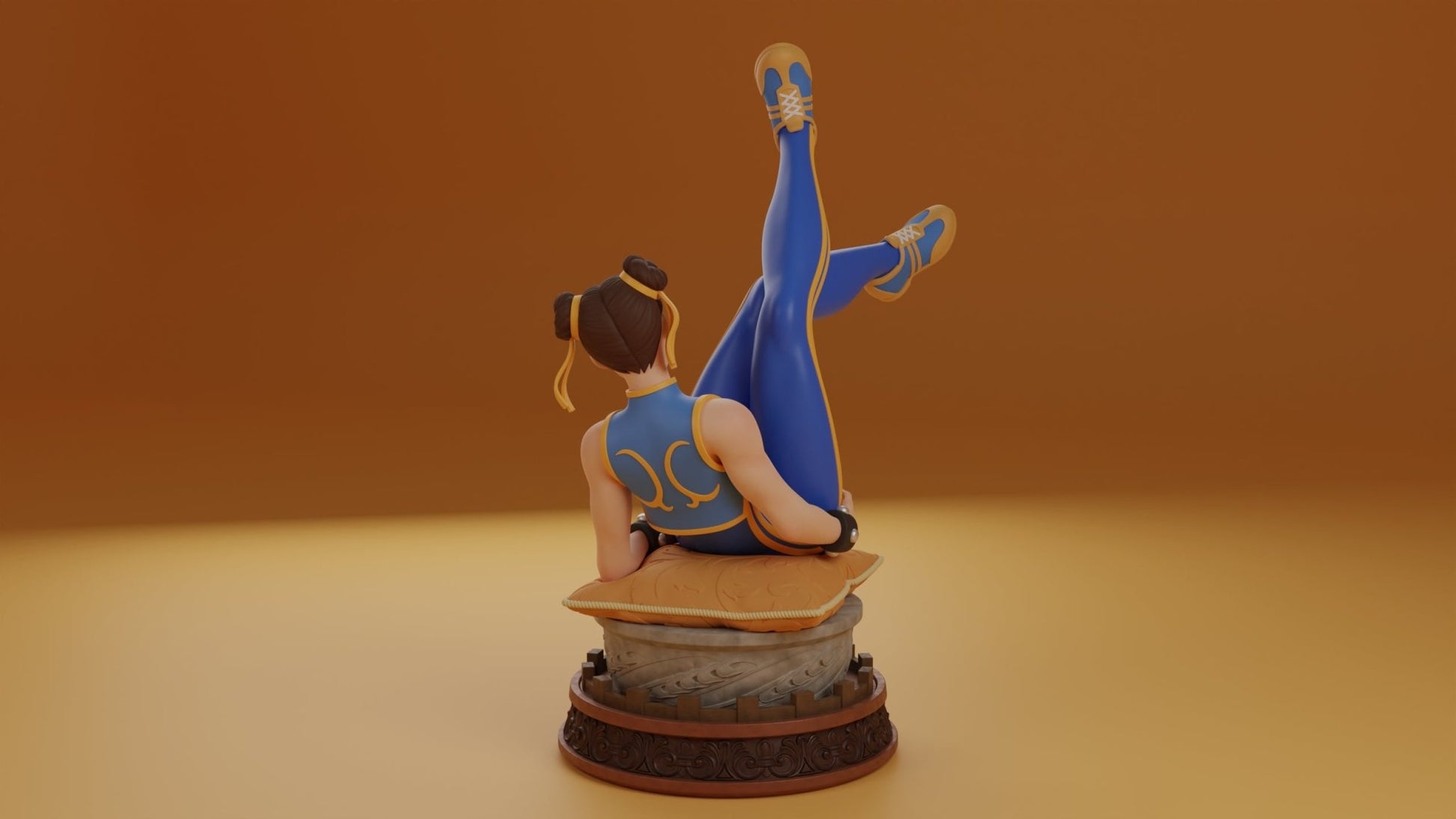 CHUN-LI 3D Printed Miniature | Fun Art | Figurine by Uroboros3D