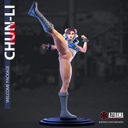 Chun-Li NSFW 3d Printed Resin Figurines Model Kit Fanart DIY by Azerama