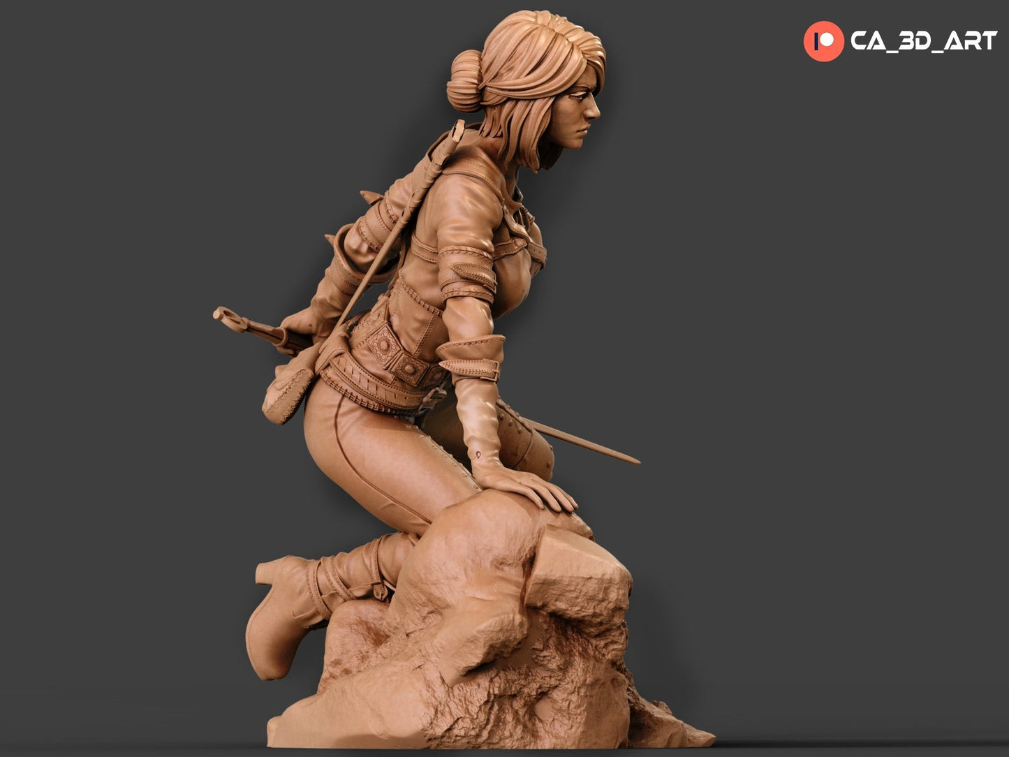 Ciri 3D Printed Figurine FunArt by ca_3d_art