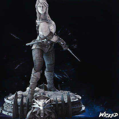 Ciri Resin 3D Printed Sculpture Video Game Statue FunArt Diorama by Wicked