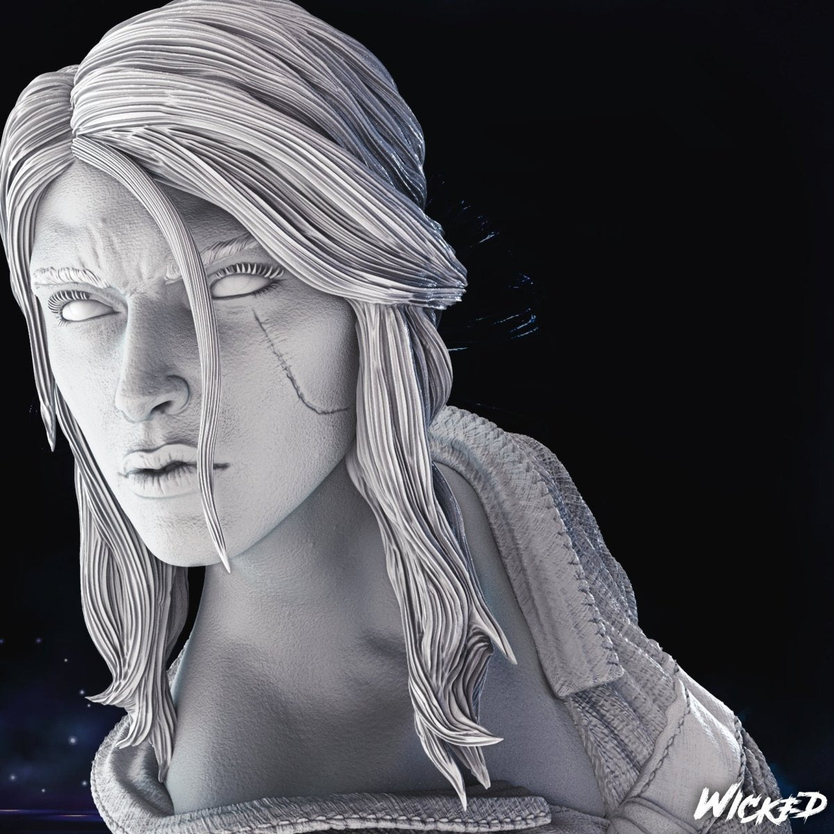 Ciri Resin 3D Printed Sculpture Video Game Statue FunArt Diorama by Wicked