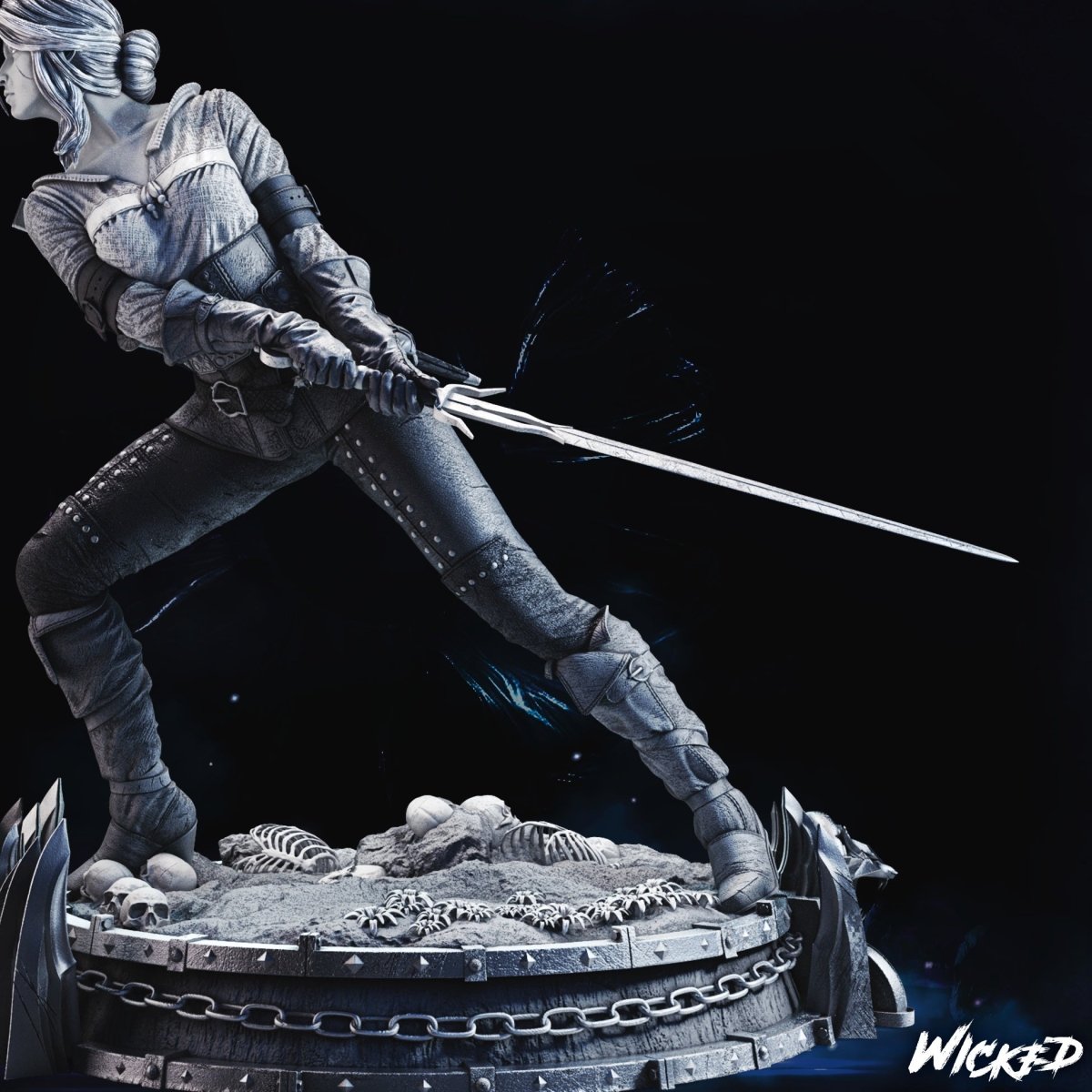Ciri Resin 3D Printed Sculpture Video Game Statue FunArt Diorama by Wicked