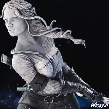 Ciri Resin 3D Printed Sculpture Video Game Statue FunArt Diorama by Wicked