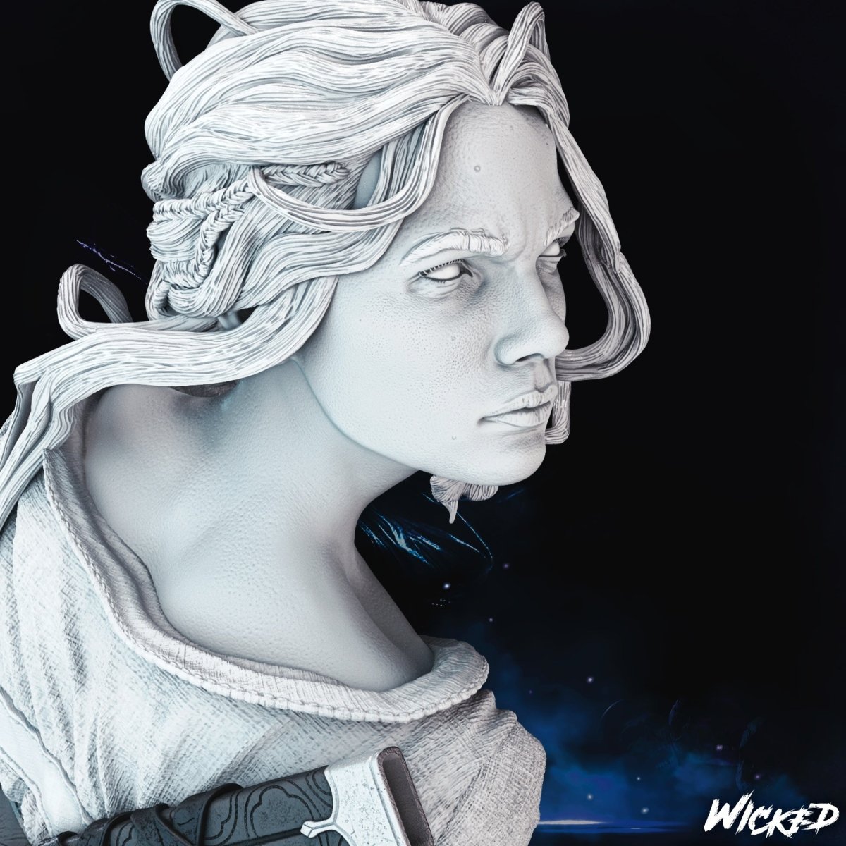 Ciri Resin 3D Printed Sculpture Video Game Statue FunArt Diorama by Wicked