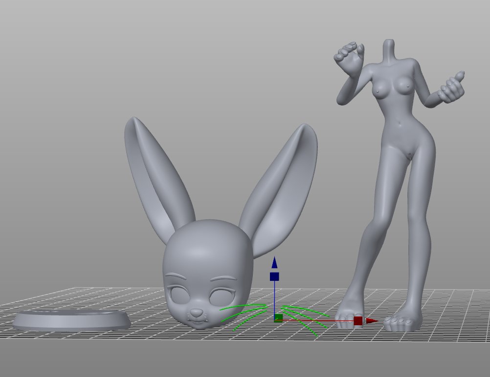 Cutie Rabbit Girl Naked NSFW 3D Printed Figure Garage Kit Unpainted Resin Miniature