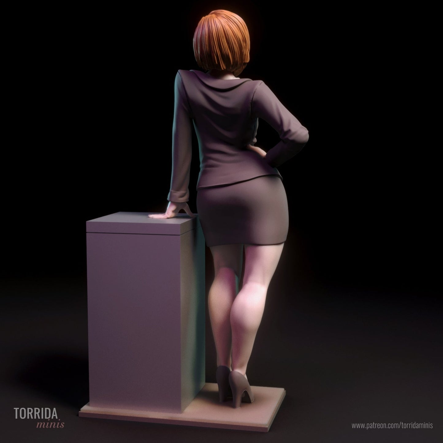 Dana Scully 3d Printed miniature FanArt by Torrida Statues & Figurines