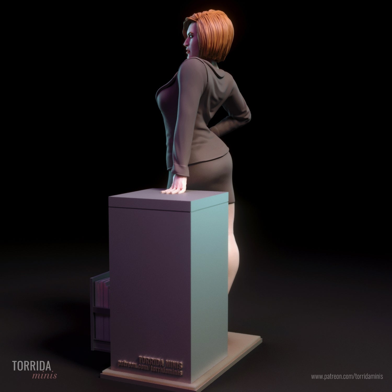 Dana Scully 3d Printed miniature FanArt by Torrida Statues & Figurines