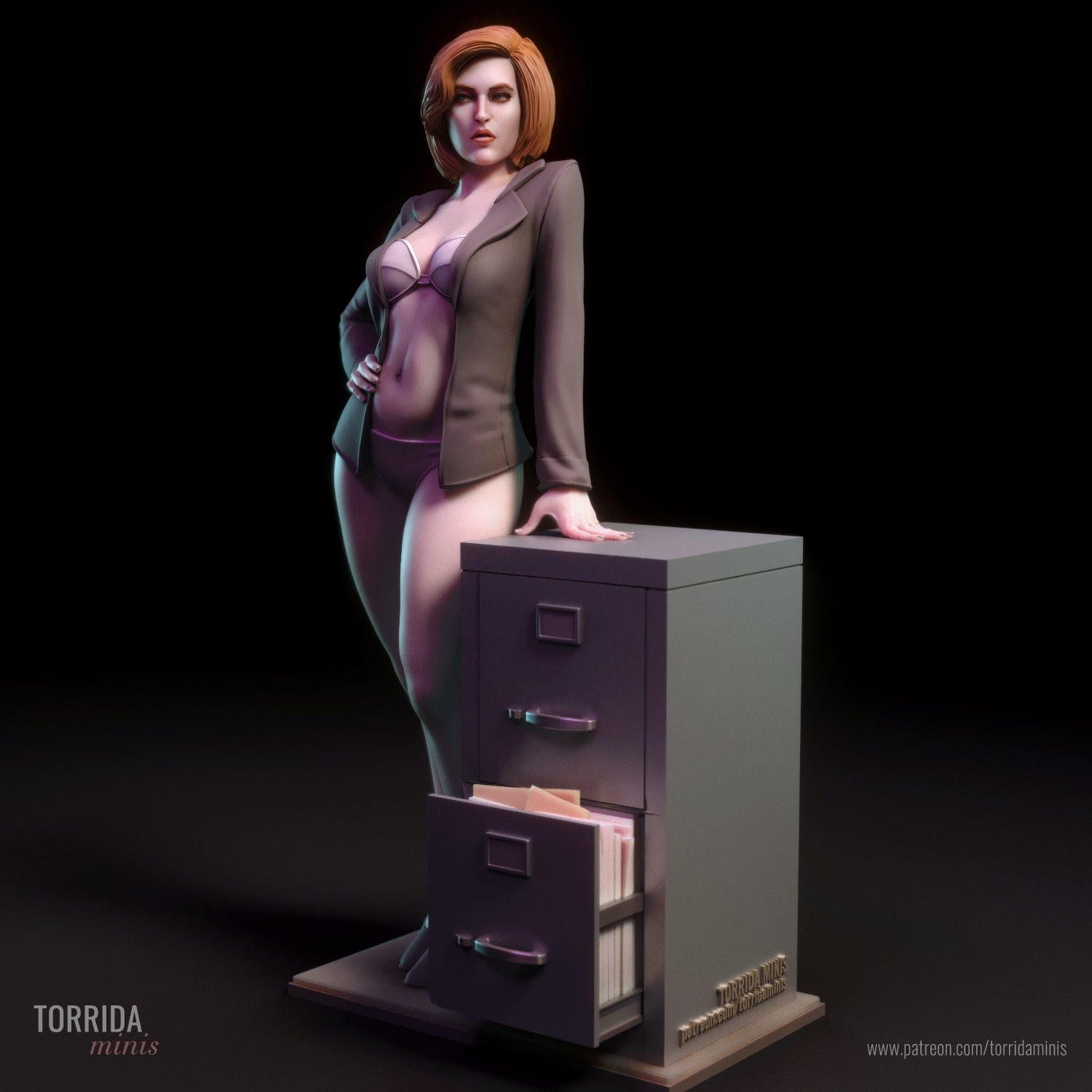 Dana Scully 3d Printed miniature FanArt by Torrida Statues & Figurines