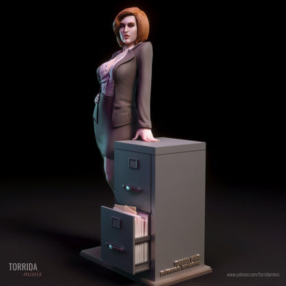 Dana Scully 3d Printed miniature FanArt by Torrida Statues & Figurines