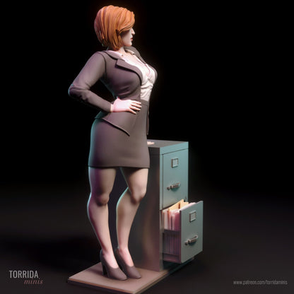 Dana Scully 3d Printed miniature FanArt by Torrida Statues & Figurines