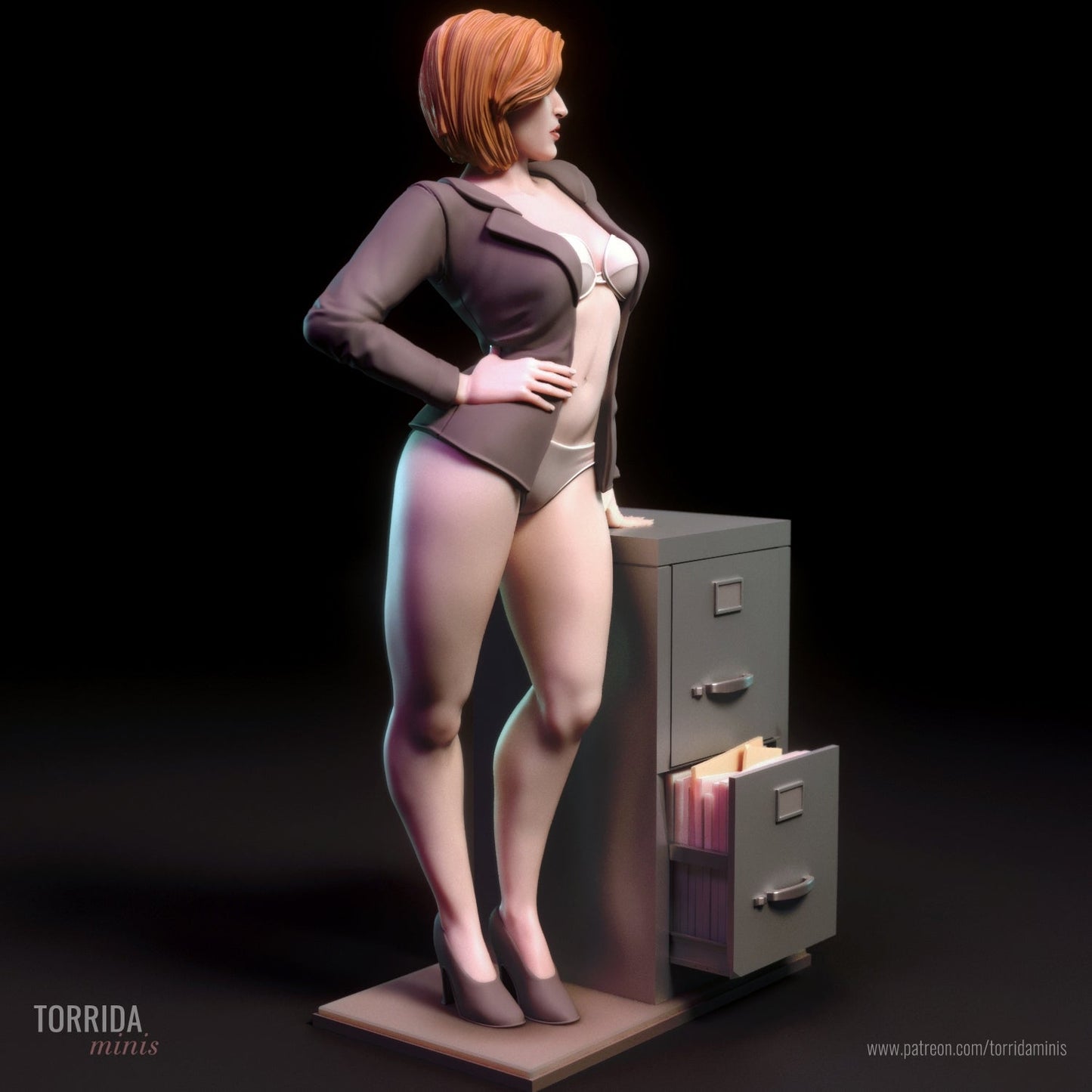 Dana Scully 3d Printed miniature FanArt by Torrida Statues & Figurines