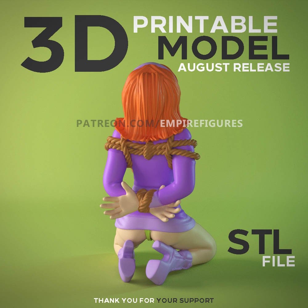 Daphne Blake Scooby|Doo | 3D Printed | Fun Art | Unpainted | NSFW Version | Figurine | Figure | Miniature | Sexy |