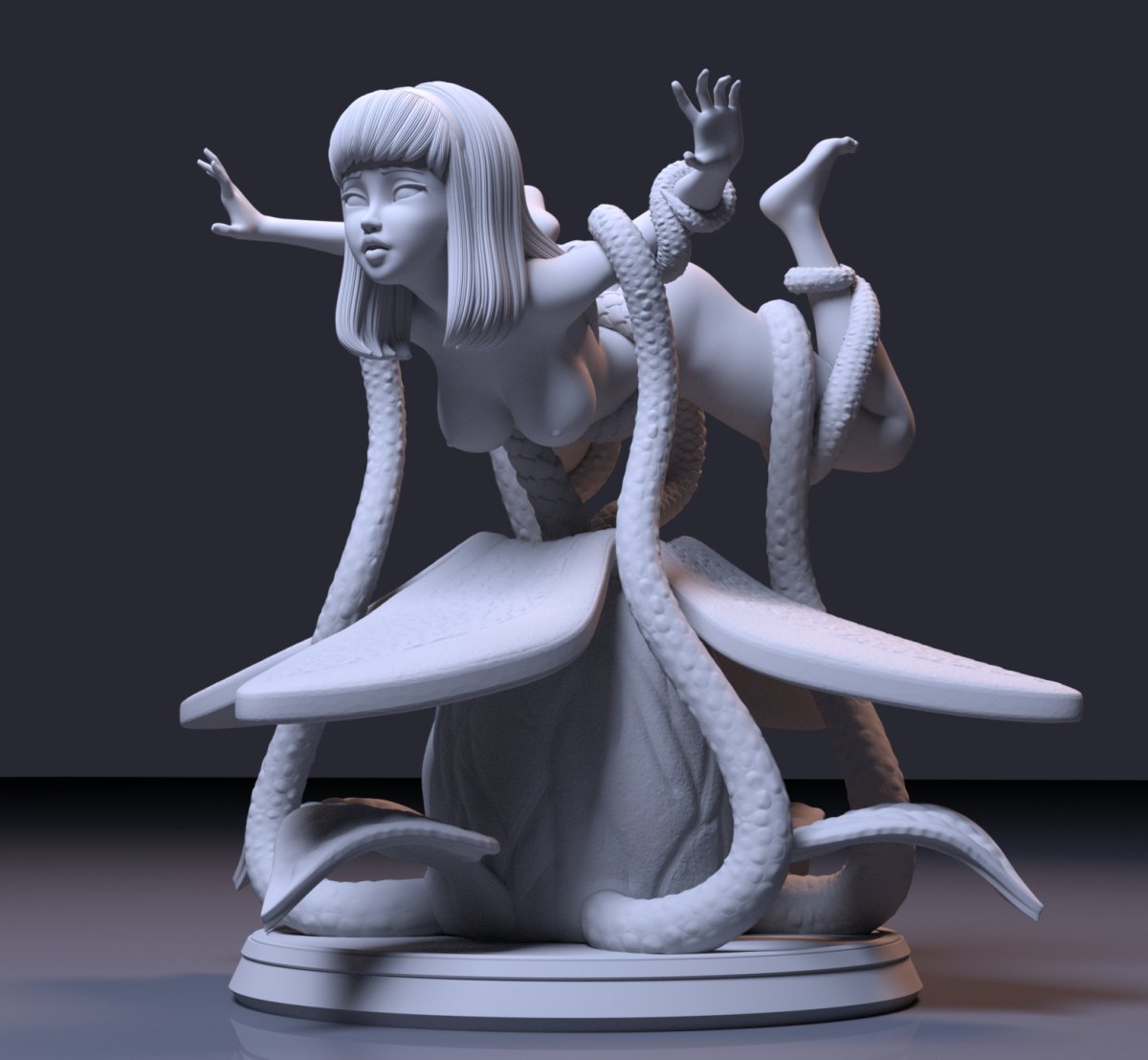 Daphne used by carnivorous plants Naked NSFW 3D Printed Figure Garage Kit Unpainted Resin Miniature
