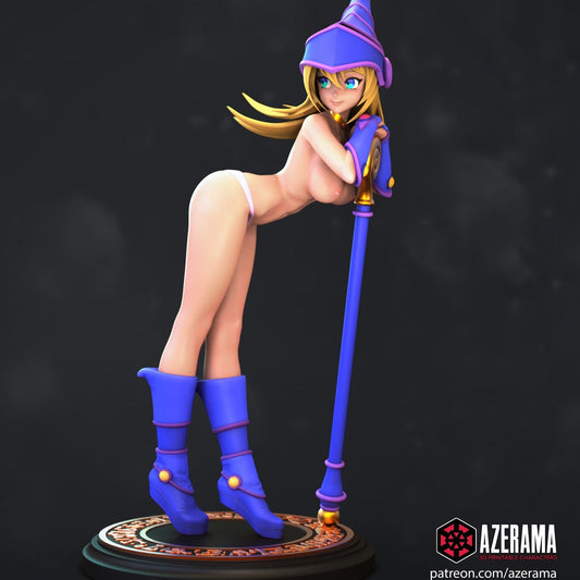 Dark Magician Girl NSFW 3d Printed Resin Figurines Model Kit Collectable Fanart DIY by Azerama Scale Models UNPAINTED