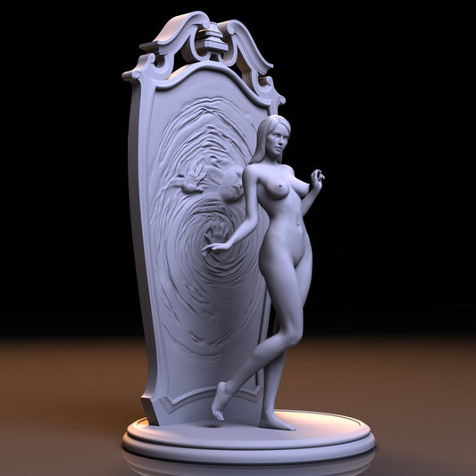 NSFW Resin Miniature Dark Mirror Girl NSFW 3D Printed Fanart Unpainted Miniature