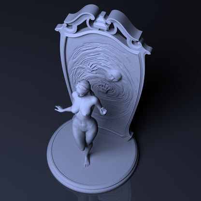 NSFW Resin Miniature Dark Mirror Girl NSFW 3D Printed Fanart Unpainted Miniature