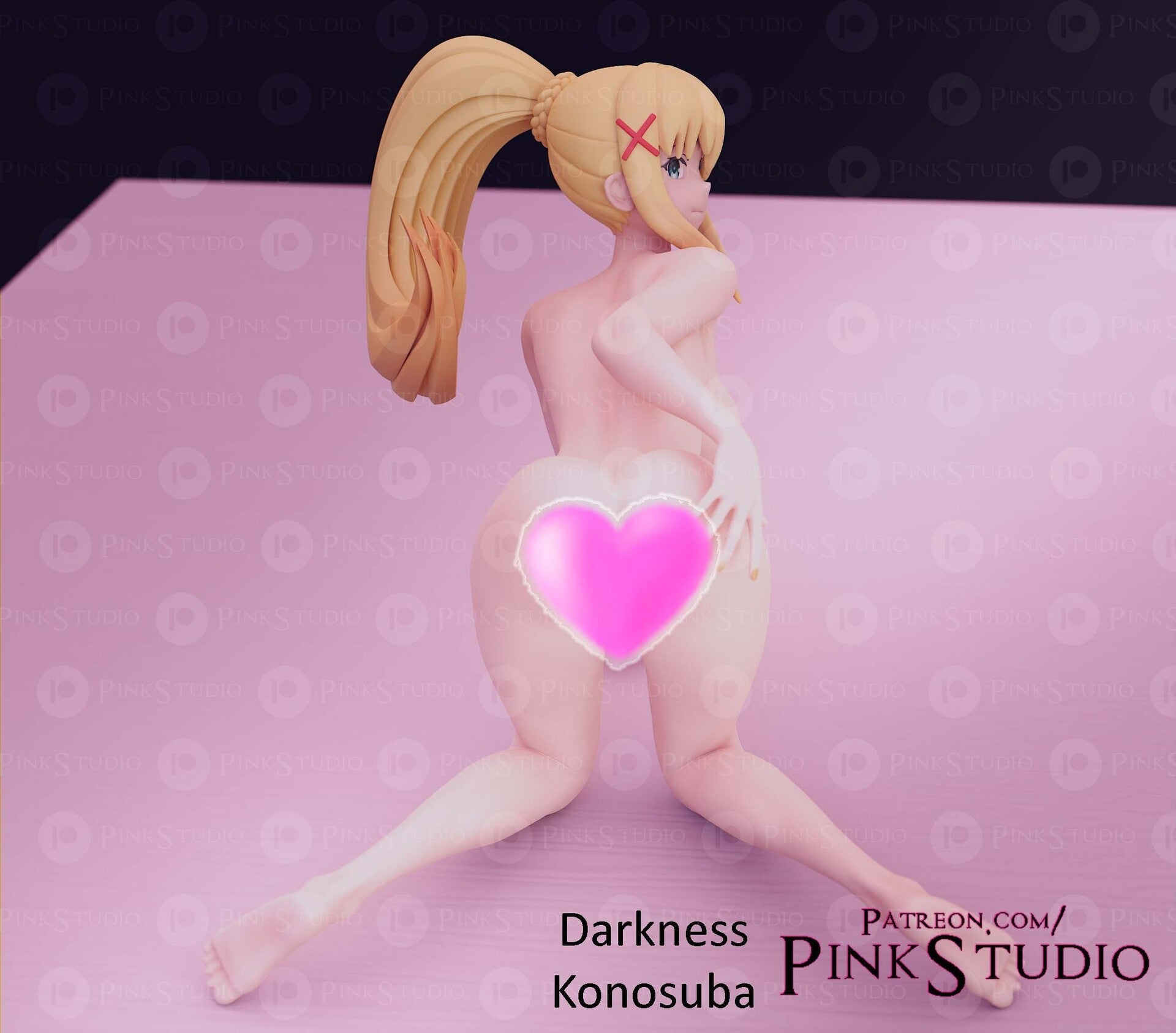 Darkness - Konosuba NSFW Firure 3D Printed Fanart DIY Garage Kit , Unpainted , NSFW Figurine , Nude Figurine , Sexy Miniature , Bondage figure , Naked Waifu , Adult Figurine , Anime Figure