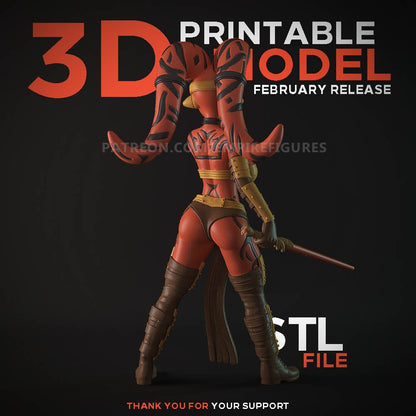 Darth Talon 3D Printed Figurine Collectable Fanart DIY Kit Unpainted by EmpireFigures