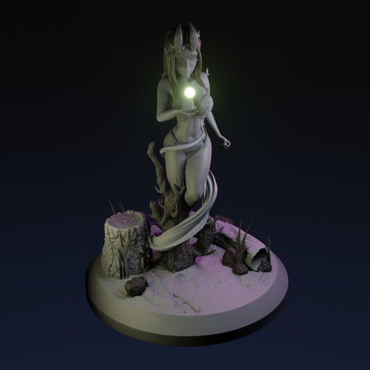 Deepgrove Dryad 3d Printed miniature FanArt by QB works Scaled Collectables Statues & Figurines