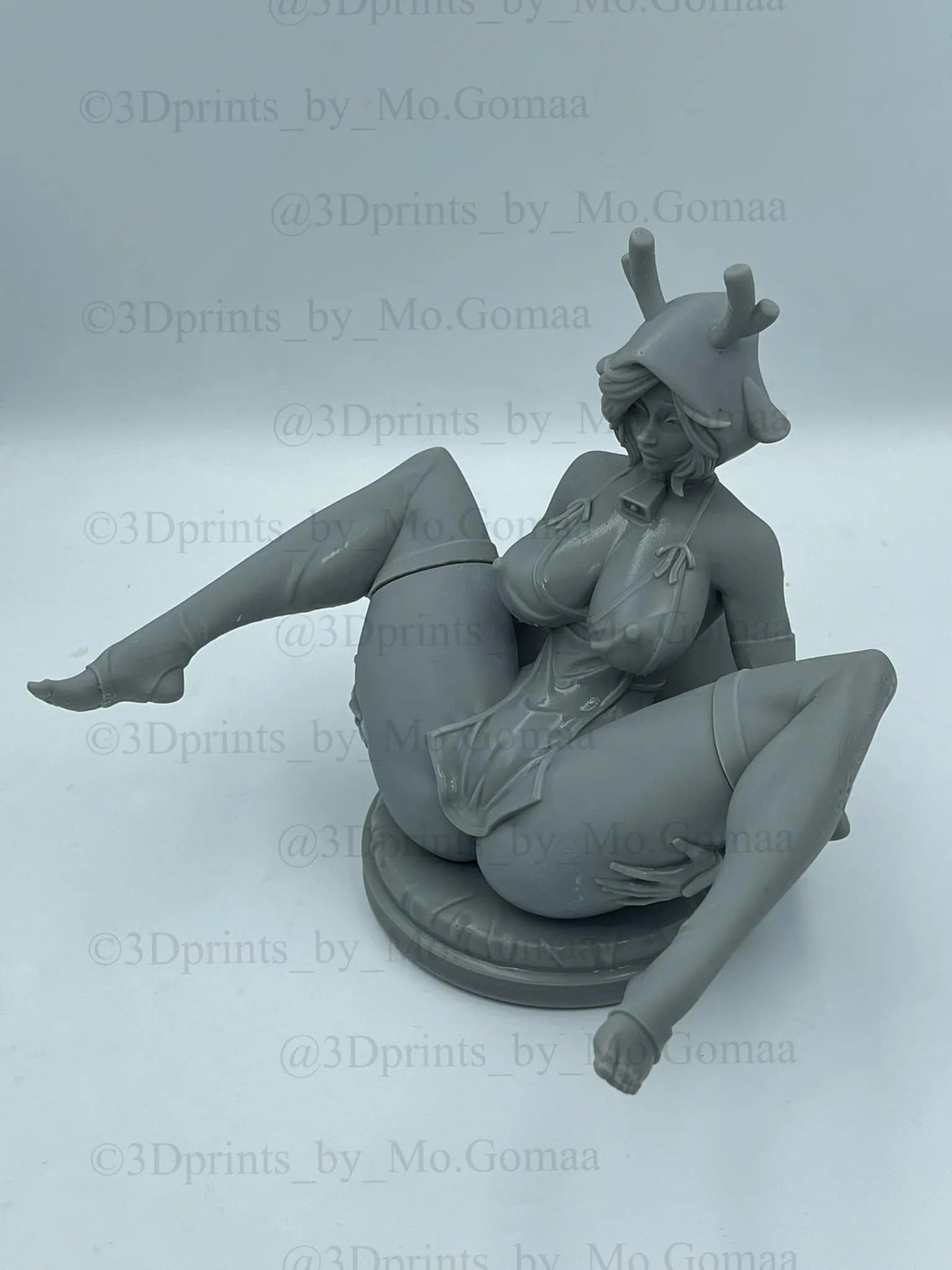 Deer Girl 3D Printed Figurine FunArt by Digital Dark Pin-Ups
