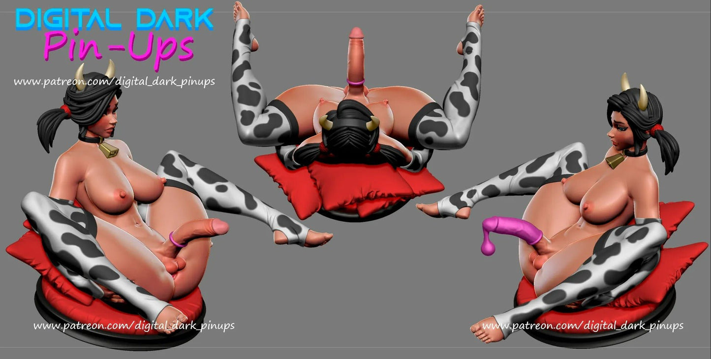 Deer Girl | 3D Printed | FunArt | Unpainted | NSFW Futa version | NSFW Version | Figurine | Figure | Miniature by Digital Dark Pin-Ups