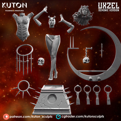 Demon Uxzel Miniature Scale models Fun Art by KUTON Collectibles