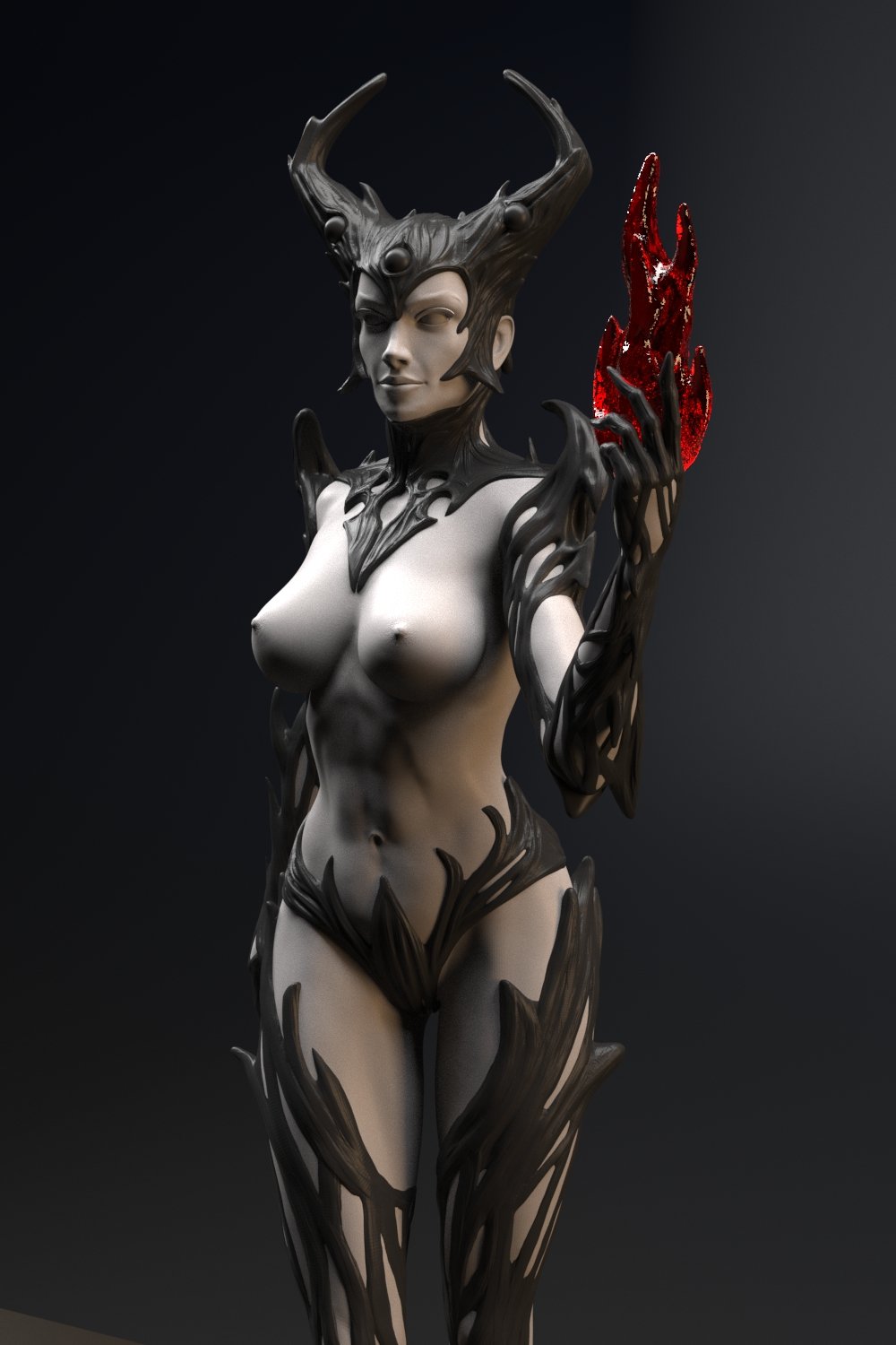 Diqual - the queen of pain | NSFW 3D Printed | Fun Art | Unpainted | Figurine | Resin | Art | Diorama by Gsculpt Art