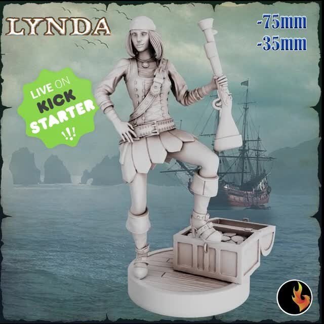 DIY Kit – Pirate Girl Vol.1 LYNDA – Resin Miniature