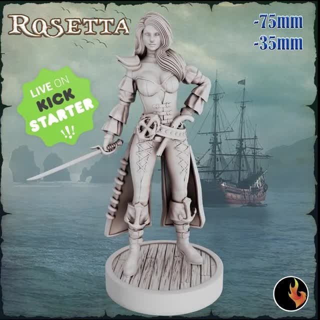 DIY Kit – Pirate Girl Vol.1 ROSETTE – Resin Miniature