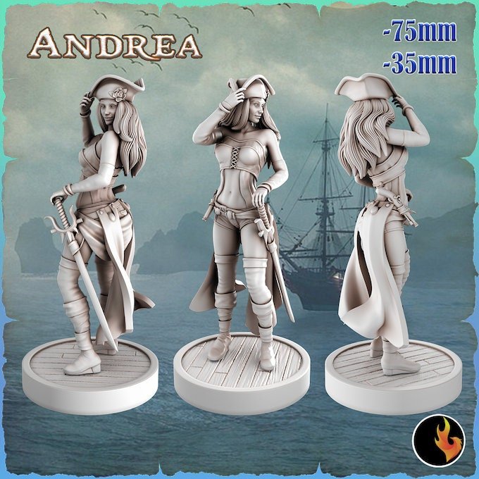 DIY Kit – Pirates Girls ANDREA – Resin Miniature