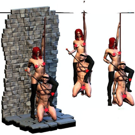 Dungeon of Desire 11 NSFW 3d Printed miniature FanArt by Crab Miniatures Scaled Collectables Statues & Figurines