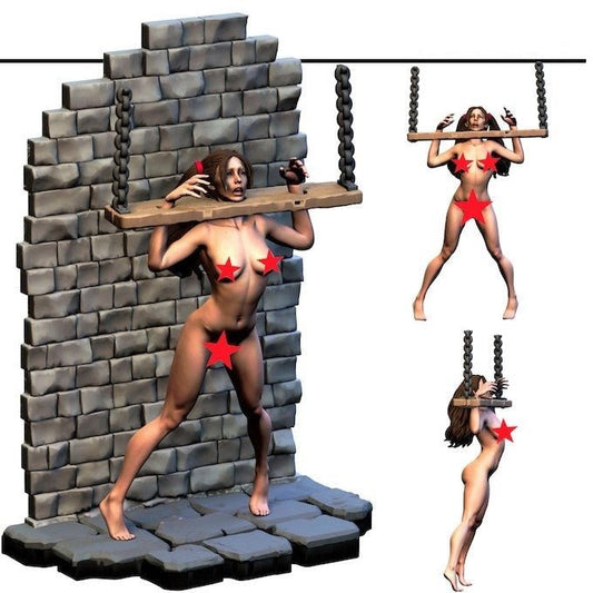 Dungeon of Desire 2 NSFW 3d Printed miniature FanArt by Crab Miniatures Scaled Collectables Statues & Figurines