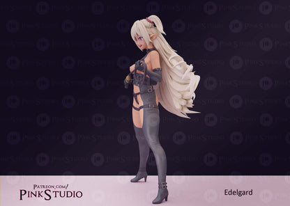 Edelgard NSFW Firure 3D Printed Fanart DIY Garage Kit , Unpainted , NSFW Figurine , Nude Figurine , Sexy Miniature , Bondage figure , Naked Waifu , Adult Figurine , Anime Figure