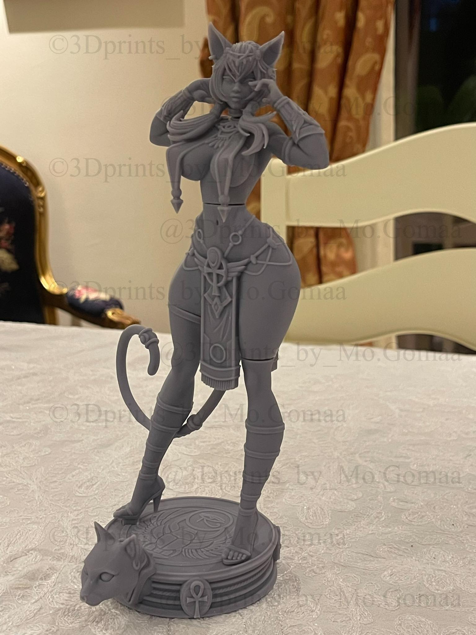 Egyptian Catgirl – NSFW 3D Printed – Miniature by Digital Dark Pin-Ups
